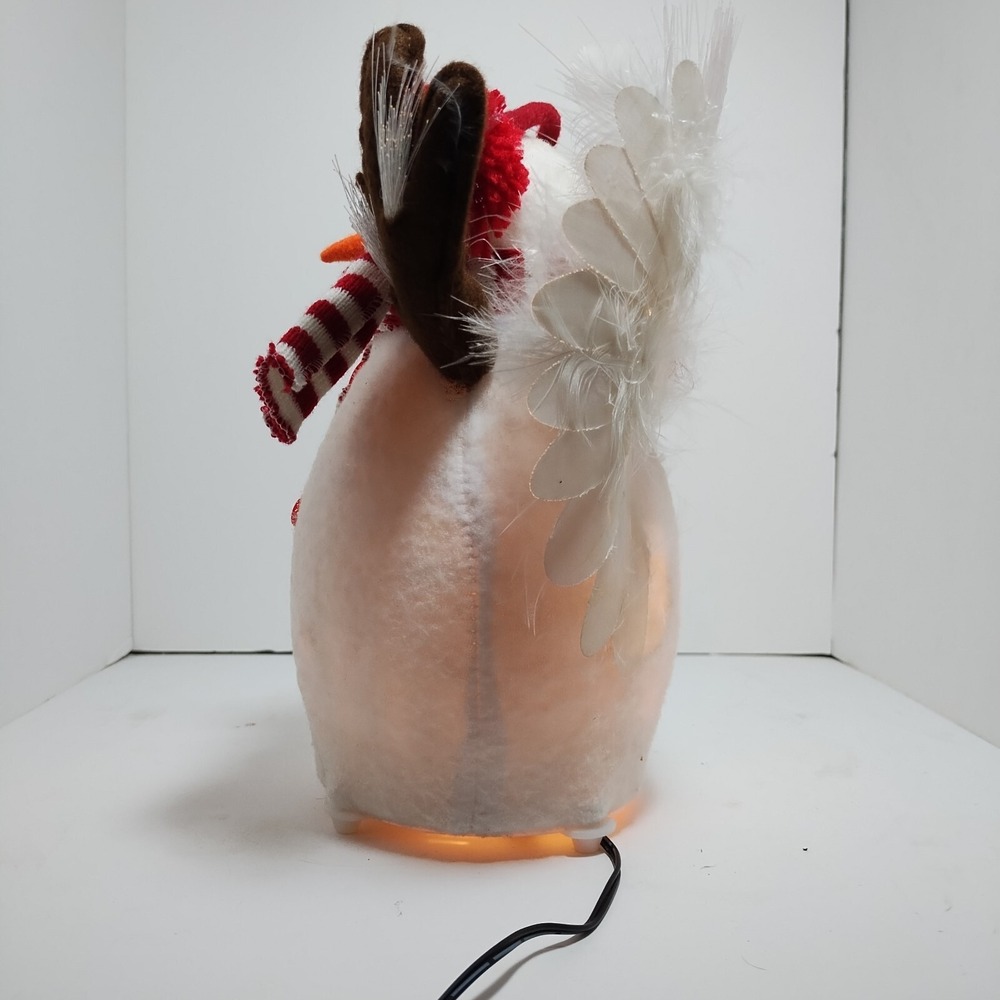 Vintage December Home 11" Fiber Optic Pre-Lit Snowman Angel‎ Original Box Tested - Picture 7 of 9
